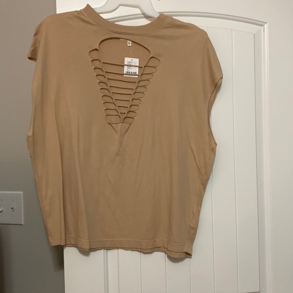 Tan/Nude Oversized boxy tank top